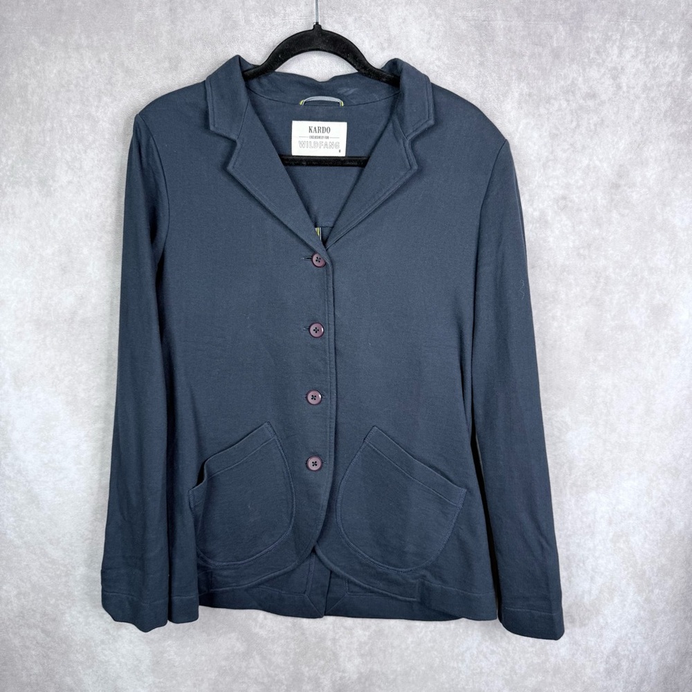 Wildfang x Kardo Cotton‎ Terry Blazer In Navy Blue Women's Size M